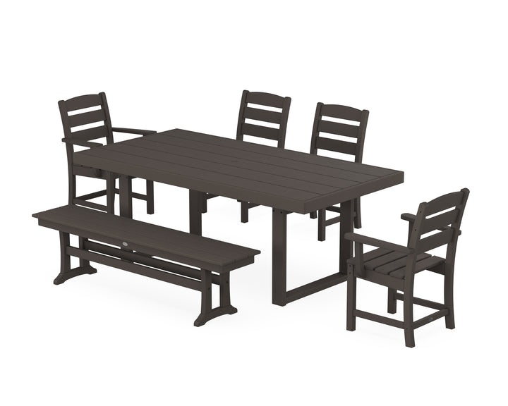POLYWOOD® Lakeside 6-Piece Dining Set with Bench