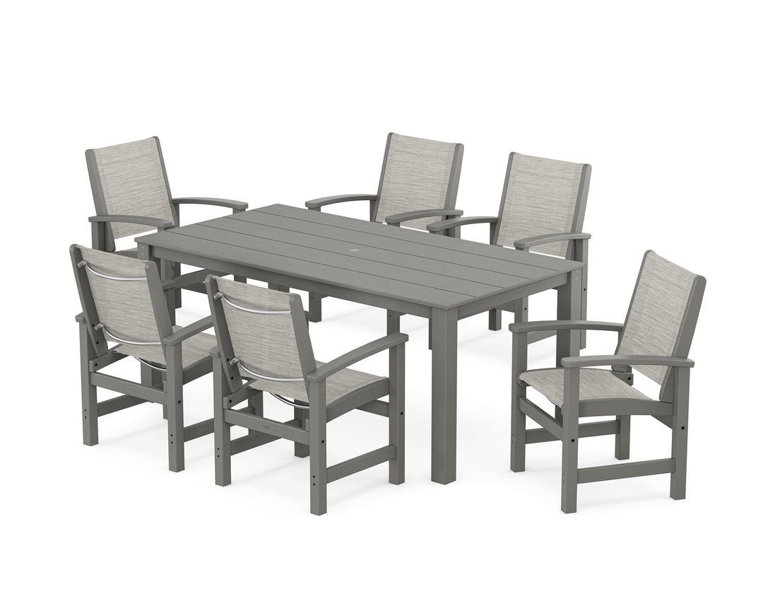 POLYWOOD® Coastal 7-Piece Parsons Dining Set