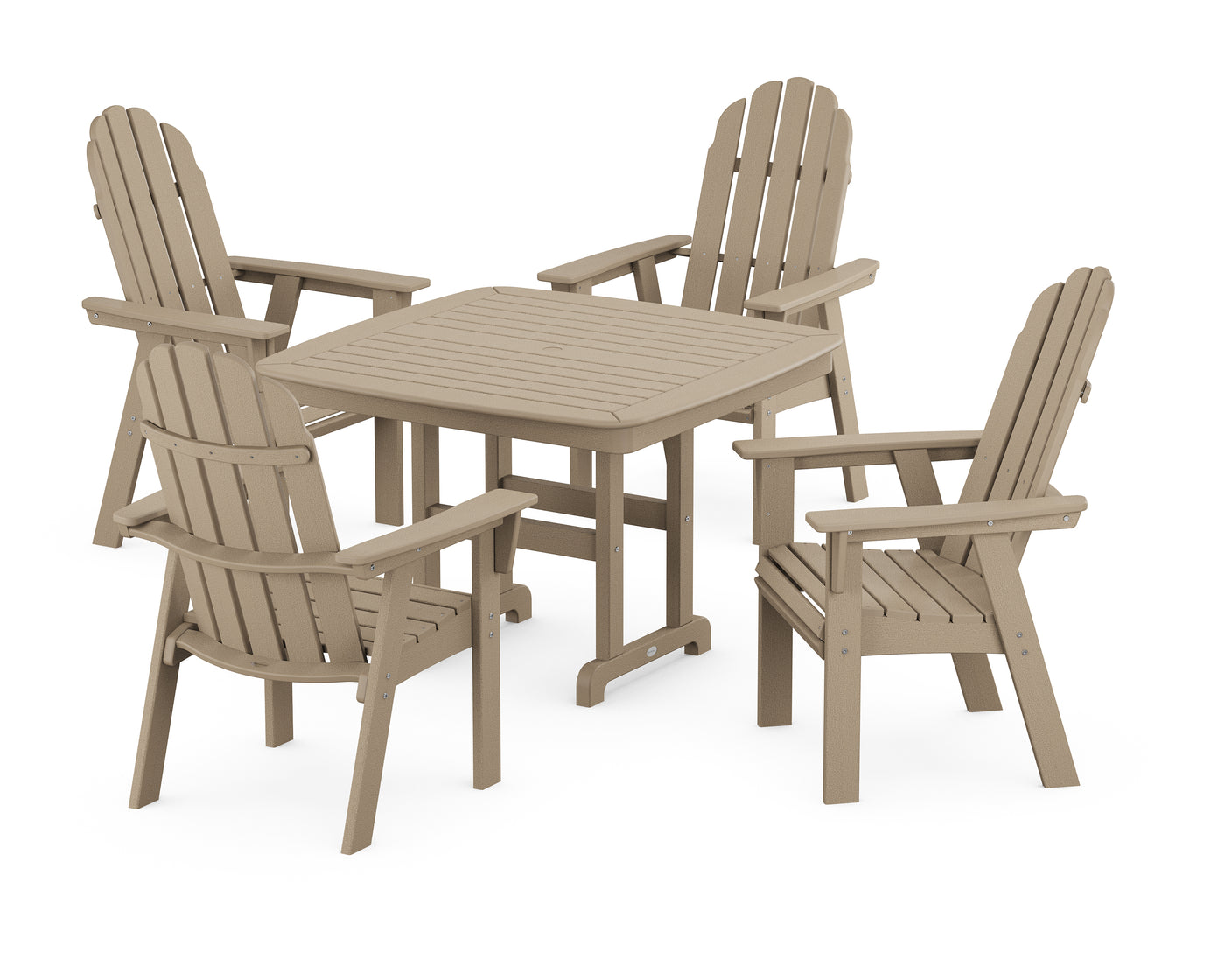 Vineyard Curveback Adirondack 5-Piece Dining Set