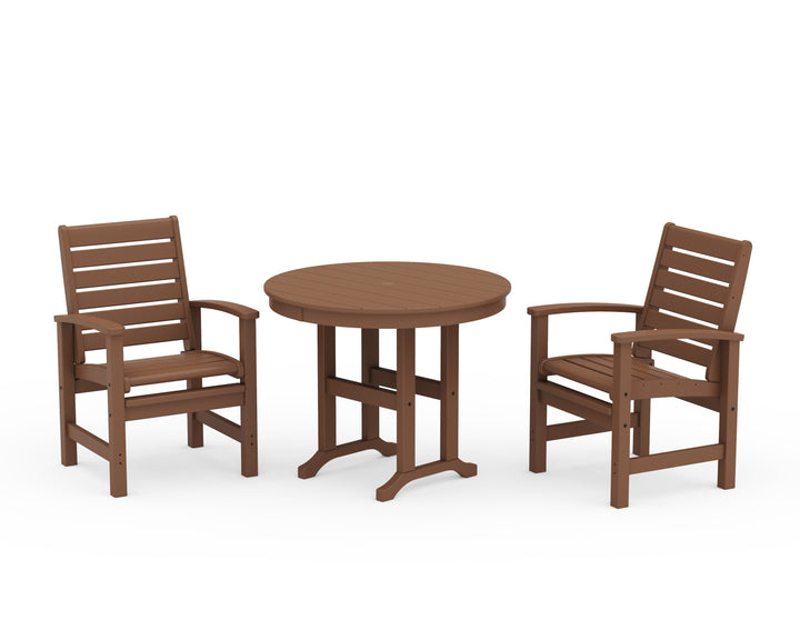 POLYWOOD® Signature 3-Piece Round Farmhouse Dining Set