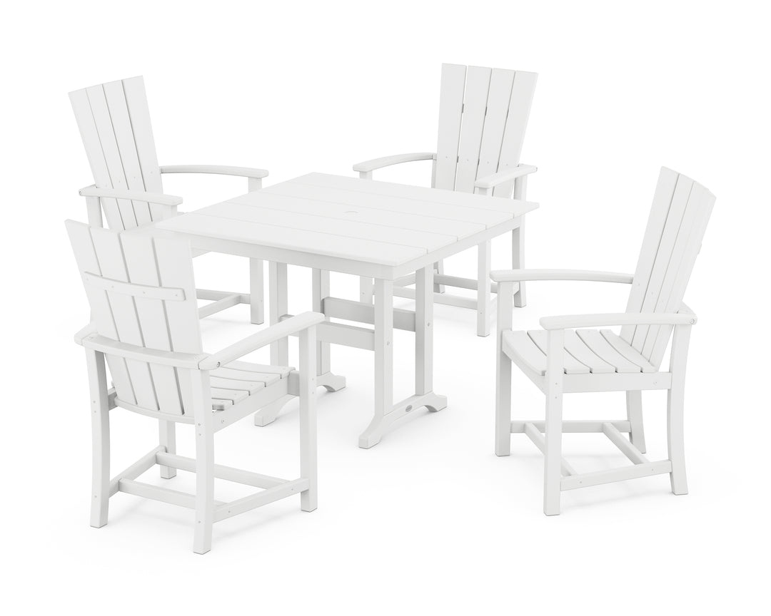 POLYWOOD® Quattro 5-Piece Farmhouse Dining Set