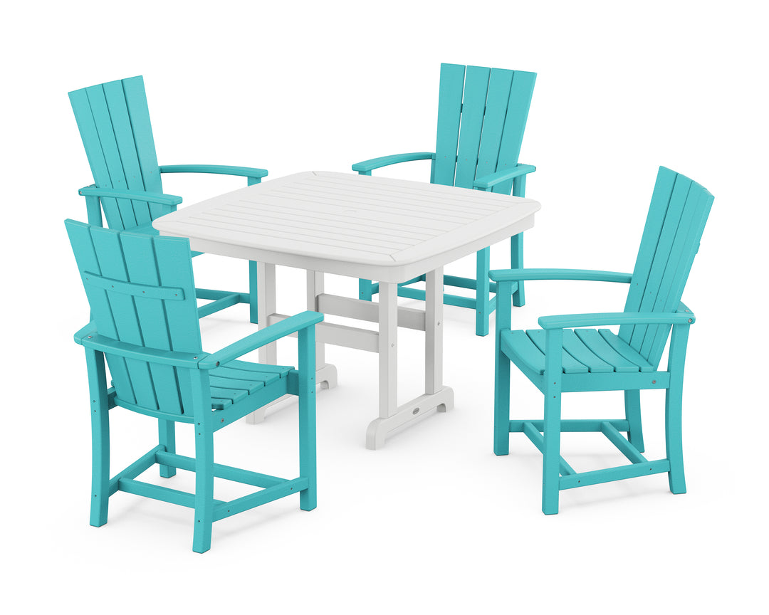 POLYWOOD® Quattro 5-Piece Dining Set with Trestle Legs
