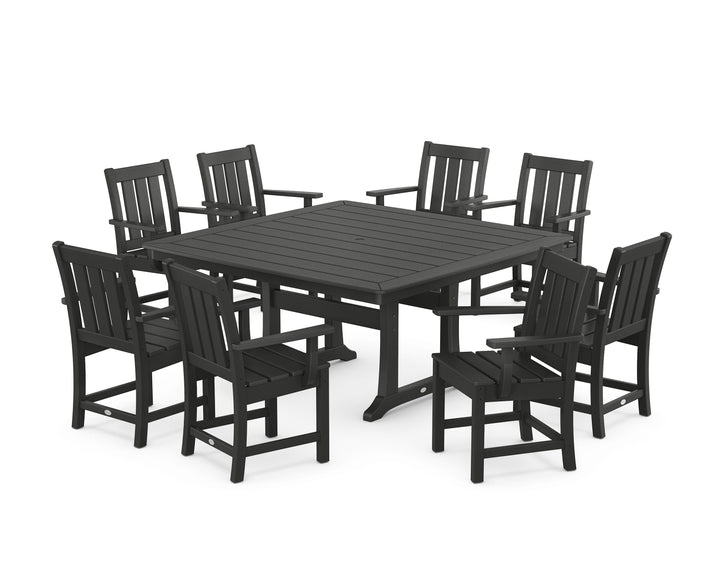 POLYWOOD® Oxford 9-Piece Square Dining Set with Trestle Legs