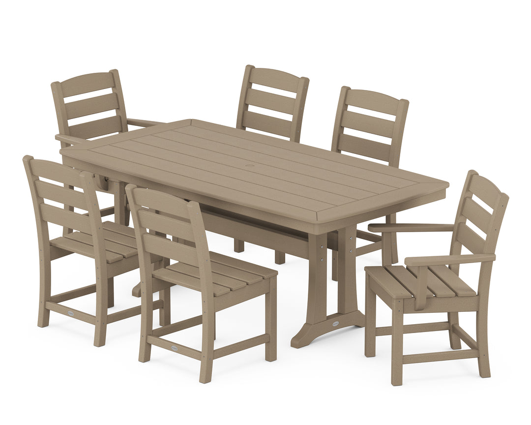 POLYWOOD® Lakeside 7-Piece Dining Set with Trestle Legs
