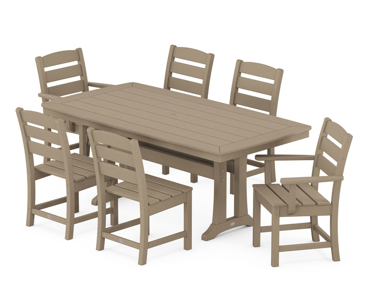 POLYWOOD® Lakeside 7-Piece Dining Set with Trestle Legs