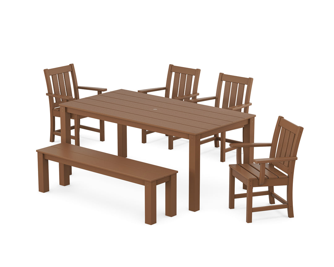 POLYWOOD® Oxford 6-Piece Parsons Dining Set with Bench