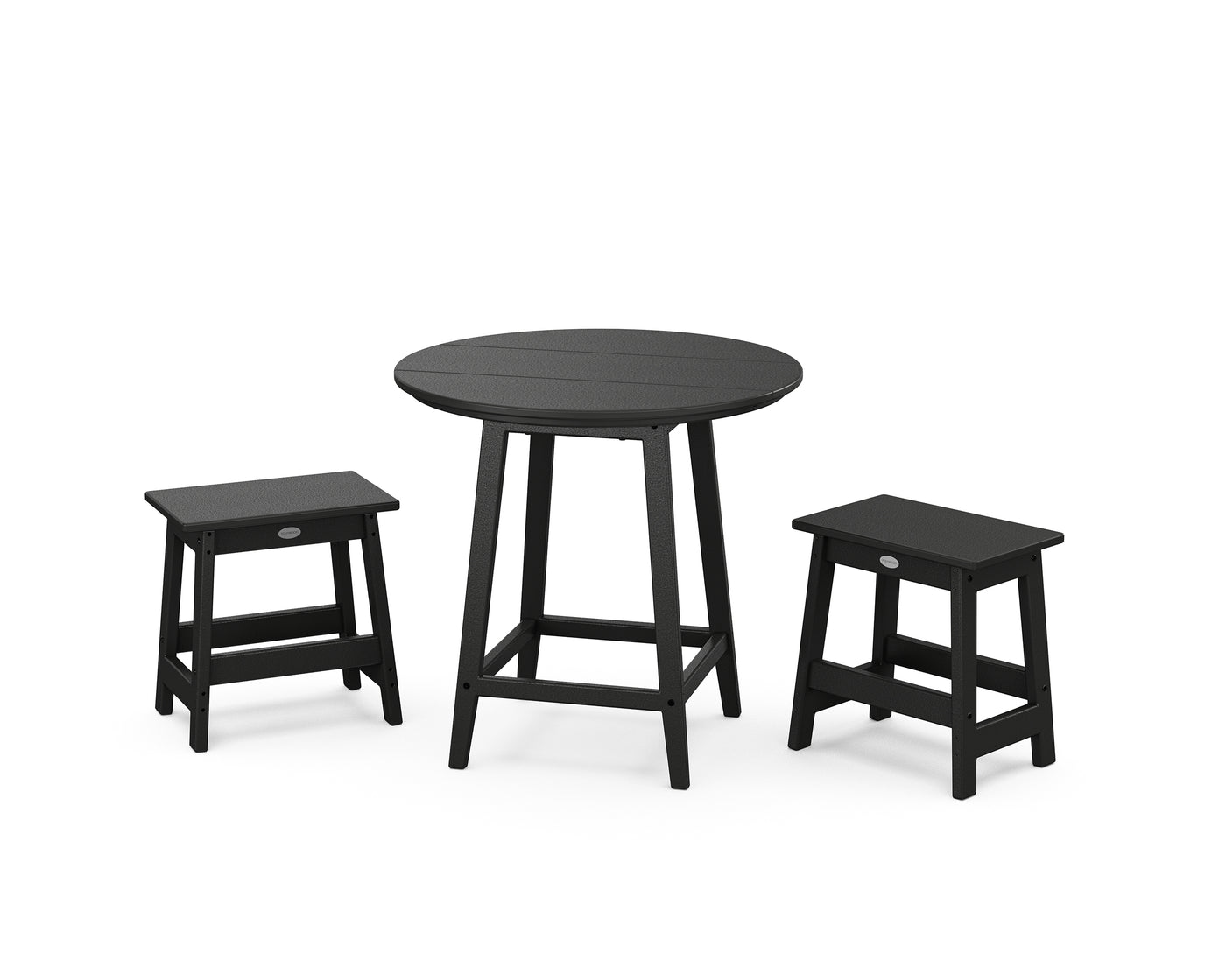 Modern Studio Stool 3-Piece Round Bistro Set