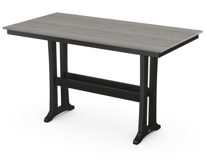 POLYWOOD® Farmhouse Trestle 37" x 72" Bar Table