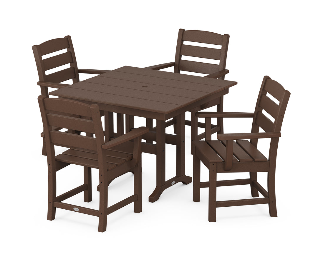 POLYWOOD® Lakeside 5-Piece Farmhouse Dining Set