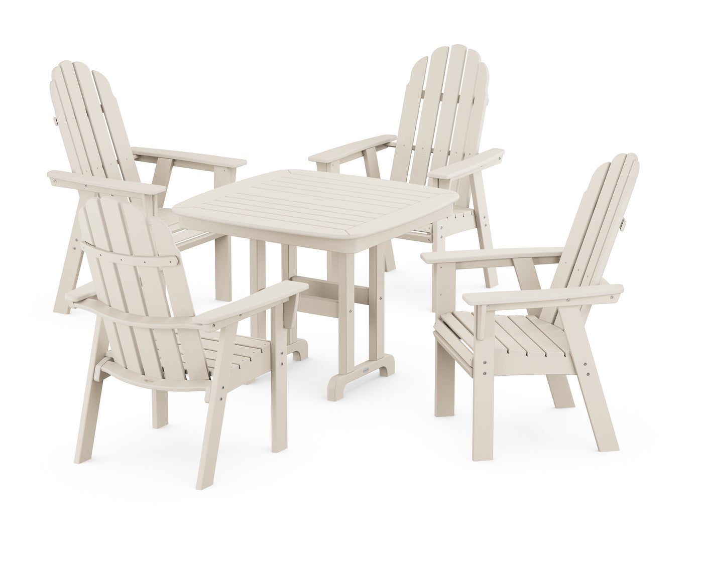 Vineyard Curveback Adirondack 5-Piece Dining Set