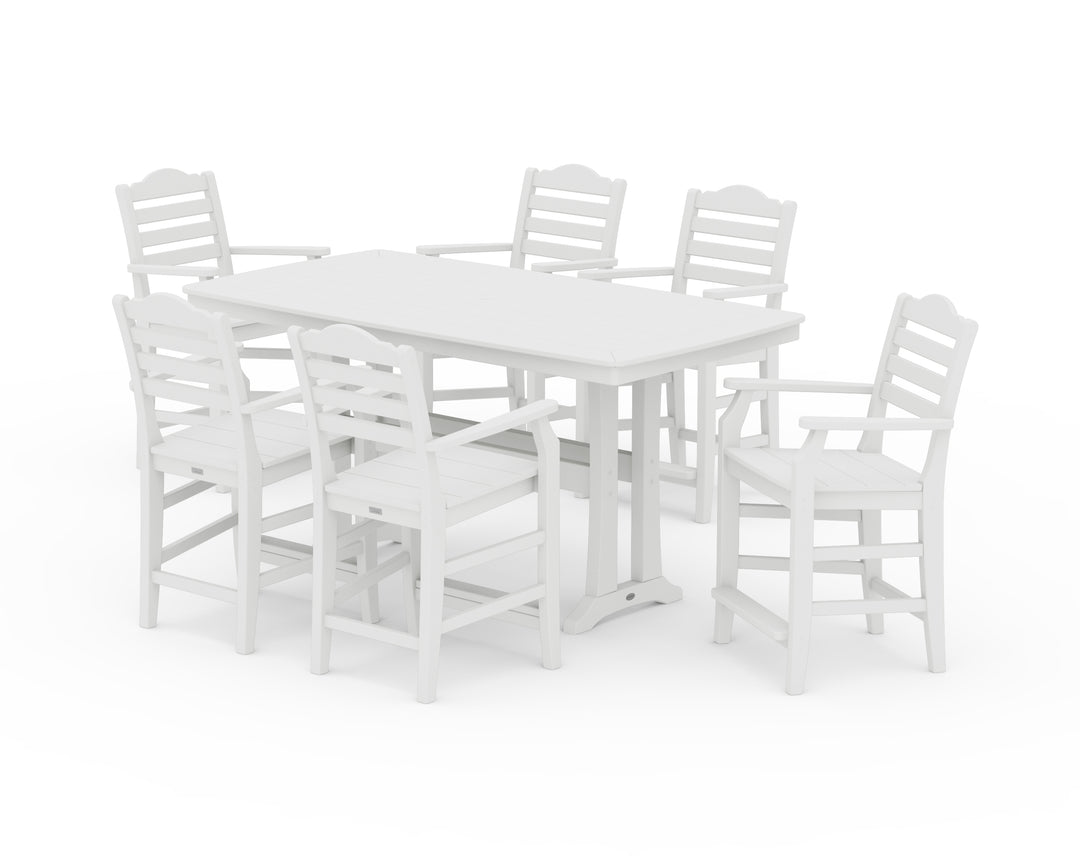 Draper James™ by  POLYWOOD® Savannah Arm Chair 7-Piece Counter Set with Trestle Legs