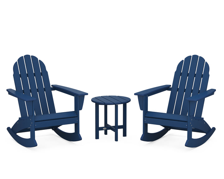 POLYWOOD® Vineyard 3-Piece Adirondack Rocking Chair Set