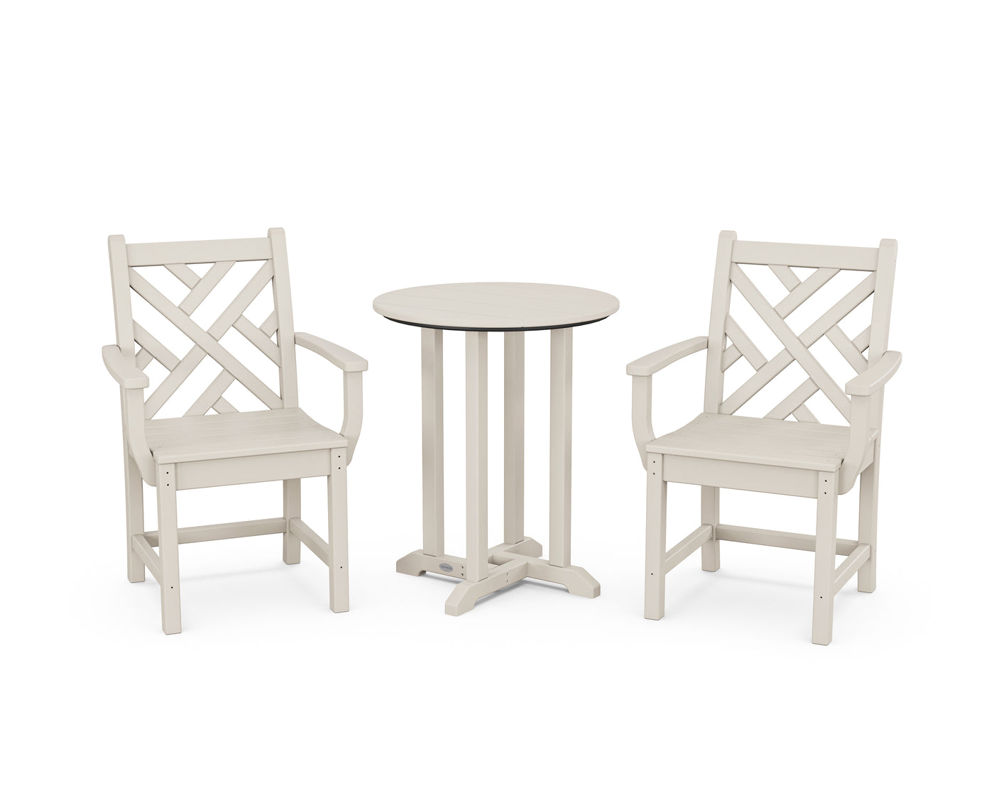 Chippendale 3-Piece Round Bistro Dining Set