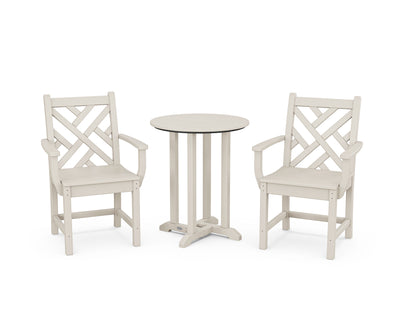 Chippendale 3-Piece Round Bistro Dining Set