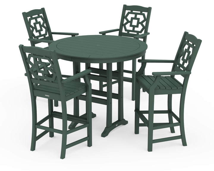 Martha Stewart by POLYWOOD® Chinoiserie 5-Piece Round Bar Set