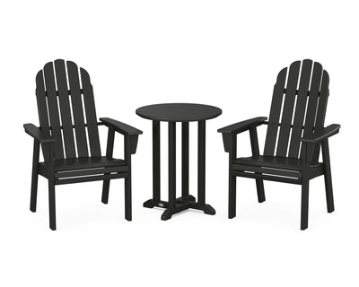 Vineyard Adirondack 3-Piece Round Bistro Dining Set