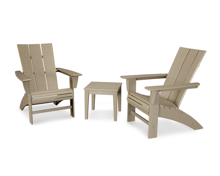 POLYWOOD® Modern 3-Piece Curveback  Adirondack Set