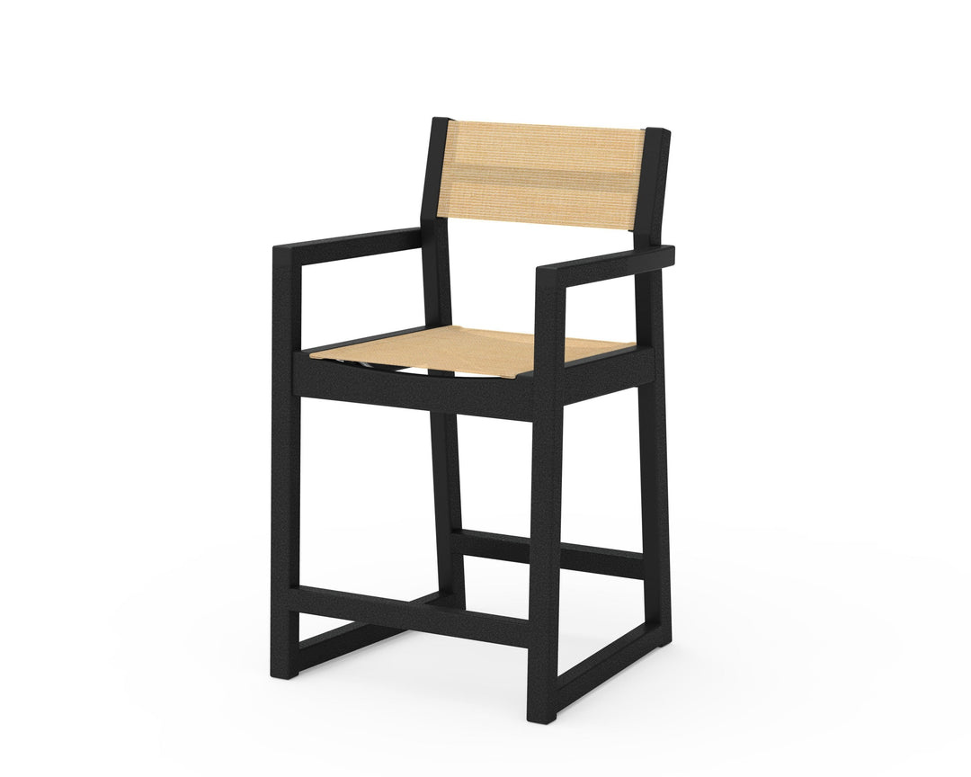POLYWOOD® EDGE Sling Counter Arm Chair