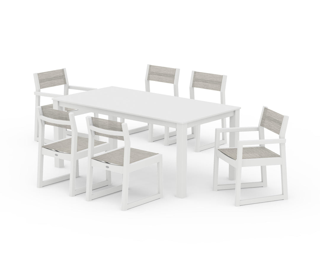 POLYWOOD® EDGE Sling 7-Piece Parsons Dining Set