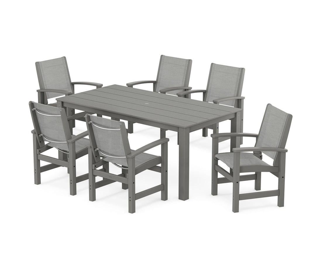 POLYWOOD® Coastal 7-Piece Parsons Dining Set