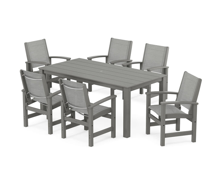 POLYWOOD® Coastal 7-Piece Parsons Dining Set