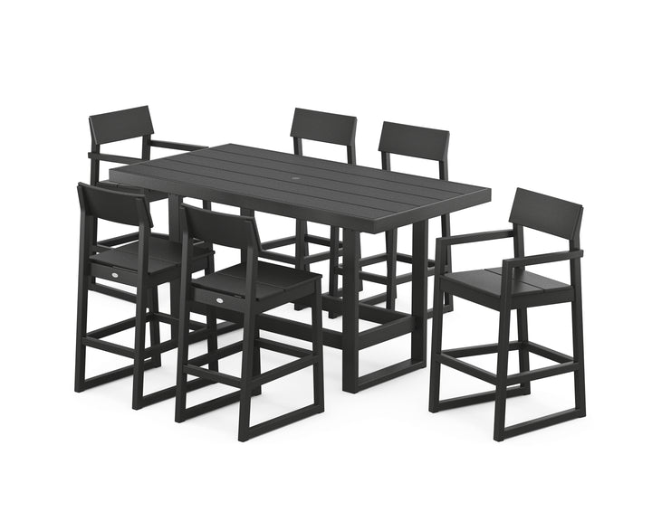POLYWOOD® EDGE 7-Piece Bar Table Set
