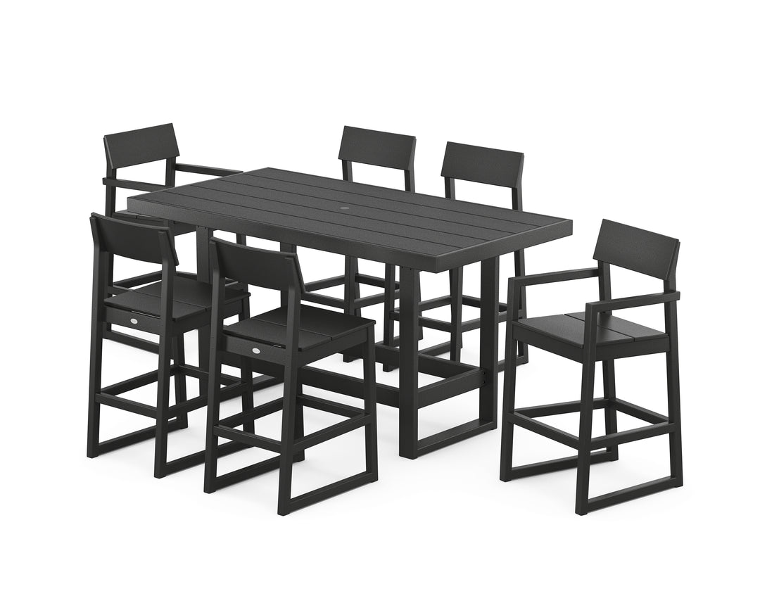 POLYWOOD® EDGE 7-Piece Bar Table Set