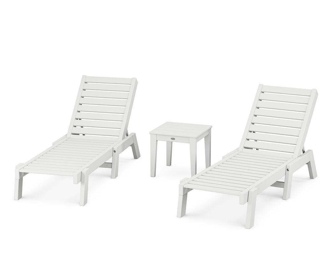 POLYWOOD® Captain Chaise 3-Piece Set