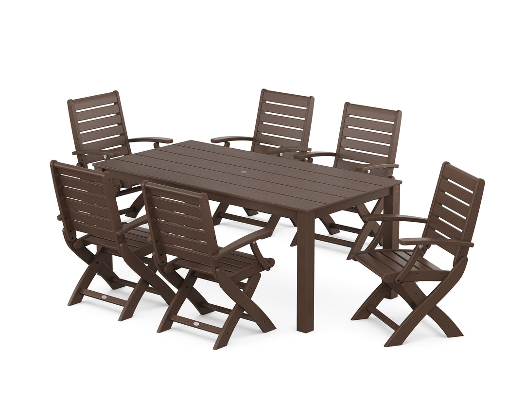 POLYWOOD® Signature Folding Chair 7-Piece Parsons Dining Set