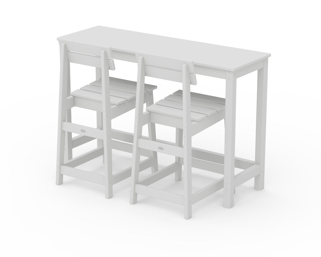 POLYWOOD® Modern Studio Plaza Counter Chair 3-Piece Balcony Set