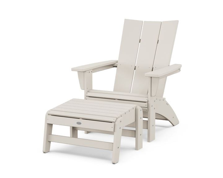 POLYWOOD® Modern Grand Adirondack Chair with Ottoman