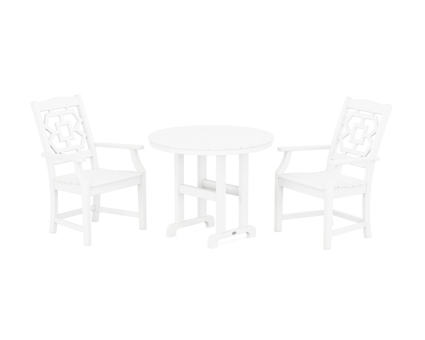 Chinoiserie 3-Piece Farmhouse Dining Set