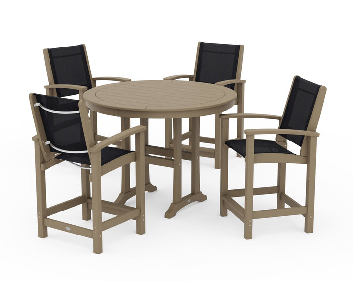 POLYWOOD® Coastal 5-Piece Counter Set