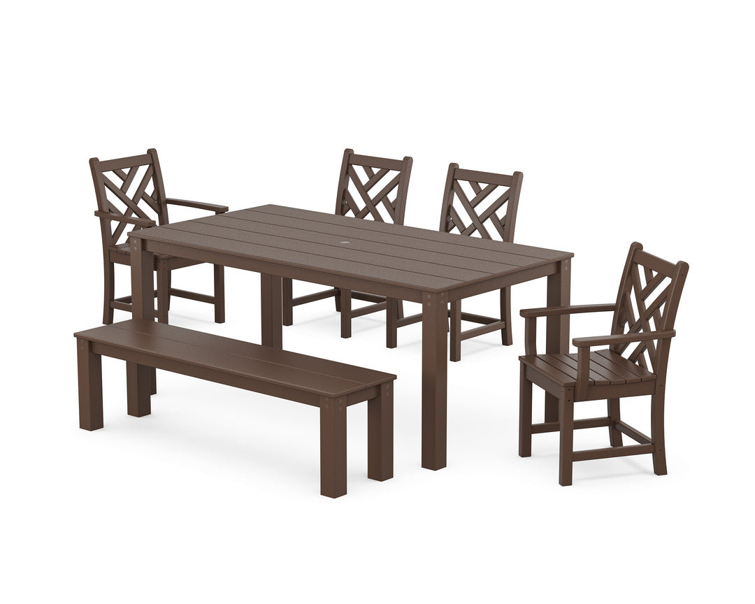 POLYWOOD® Chippendale 6-Piece Parsons Dining Set with Bench