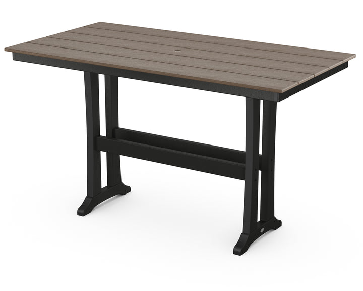 POLYWOOD® Farmhouse Trestle 37" x 72" Bar Table