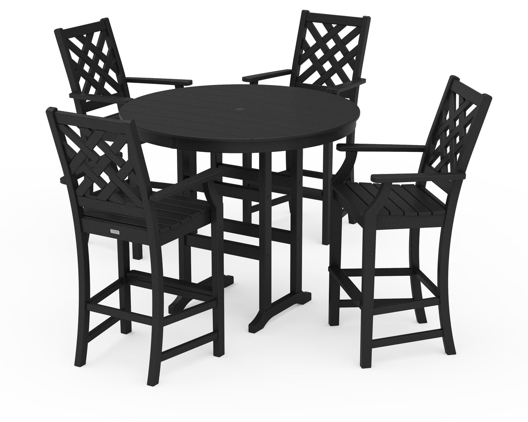 Country Living Wovendale 5-Piece Round Farmhouse Bar Set
