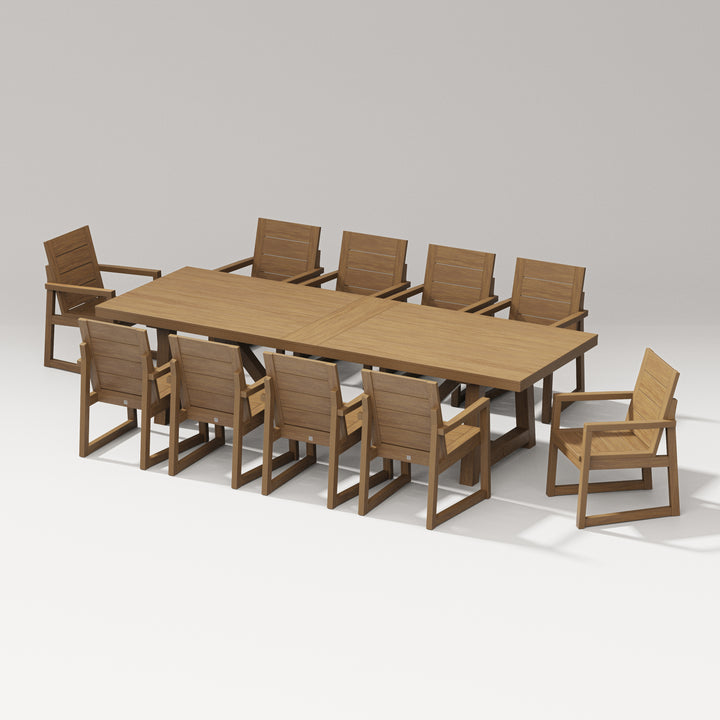 PW Designer Series Elevate 11-Piece A-Frame Table Dining Set