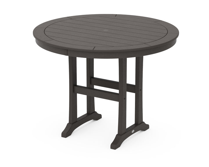 POLYWOOD® Nautical Trestle 48" Round Counter Table