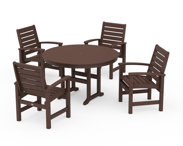 POLYWOOD® Signature 5-Piece Round Farmhouse Dining Set