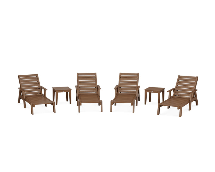 POLYWOOD® Captain Chaise 6-Piece Set with Arms