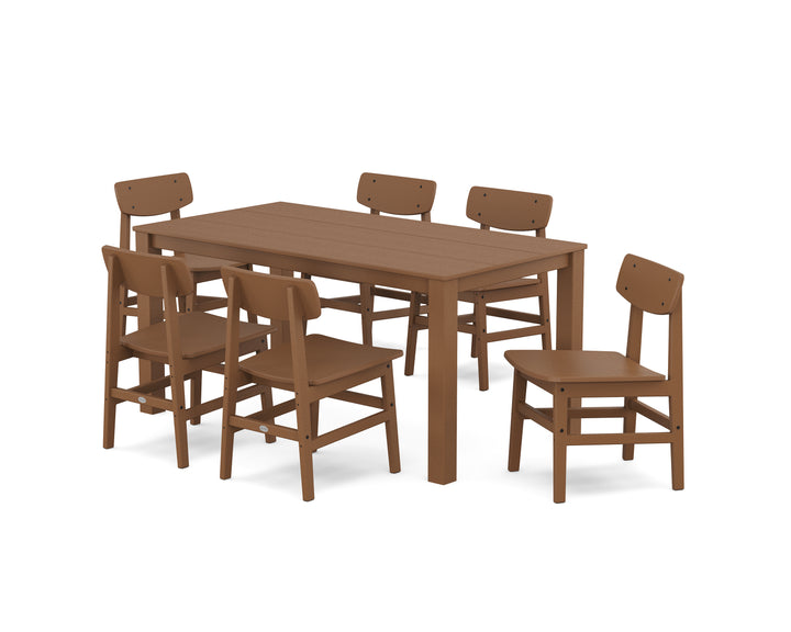 POLYWOOD® Modern Studio Urban Chair 7-Piece Parsons Table Dining Set