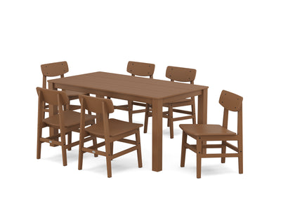 Modern Studio Urban Chair 7-Piece Parsons Table Dining Set