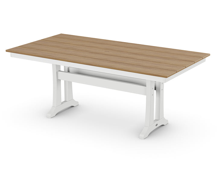 POLYWOOD® Farmhouse Trestle 37" x 72" Dining Table