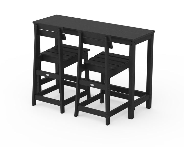 POLYWOOD® Modern Studio Plaza Counter Chair 3-Piece Balcony Set