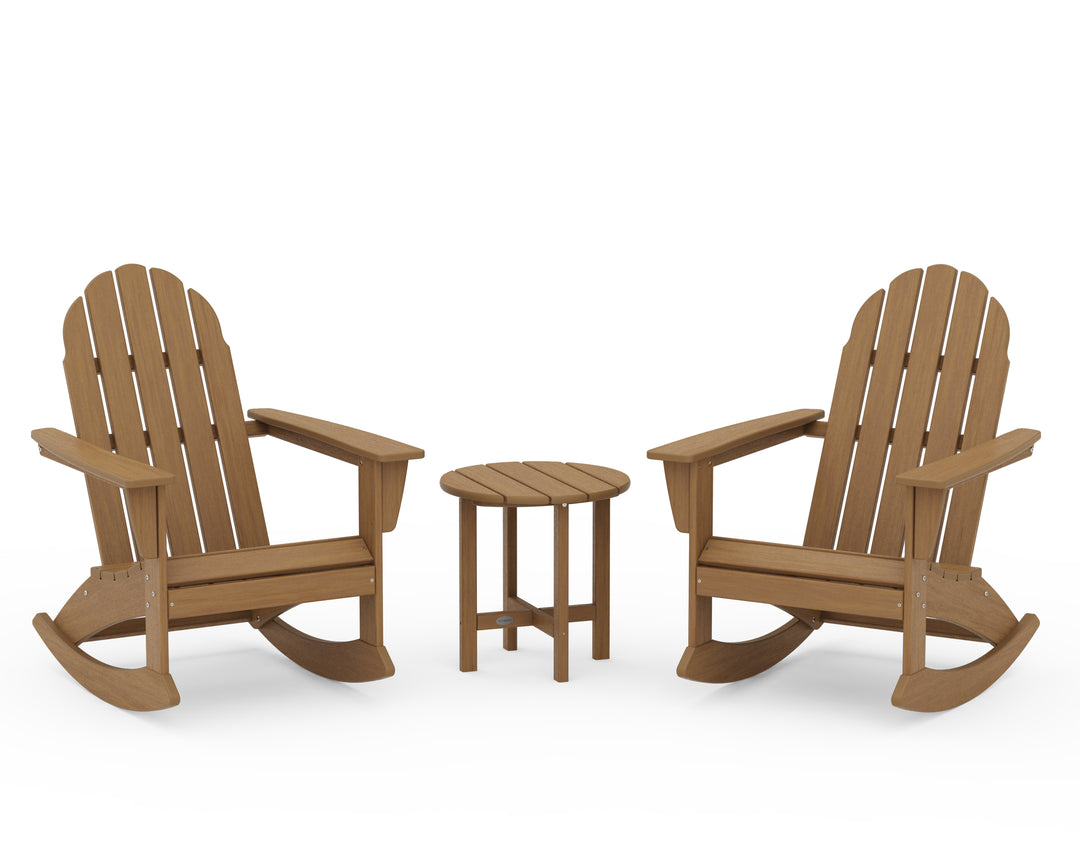 POLYWOOD® Vineyard 3-Piece Adirondack Rocking Chair Set