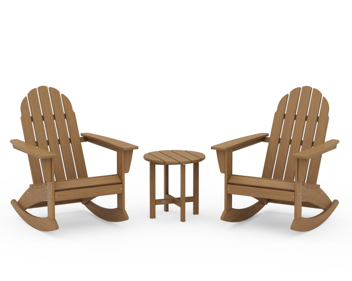 POLYWOOD® Vineyard 3-Piece Adirondack Rocking Chair Set