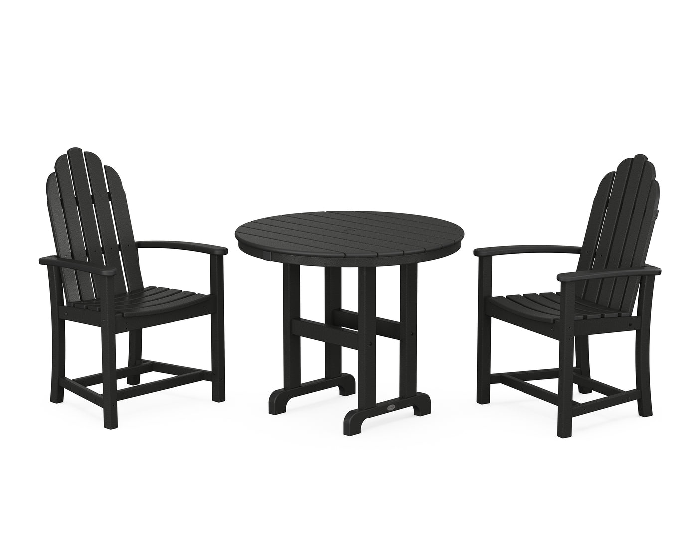 Classic Adirondack 3-Piece Round Dining Set