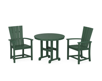 Quattro 3-Piece Round Farmhouse Dining Set