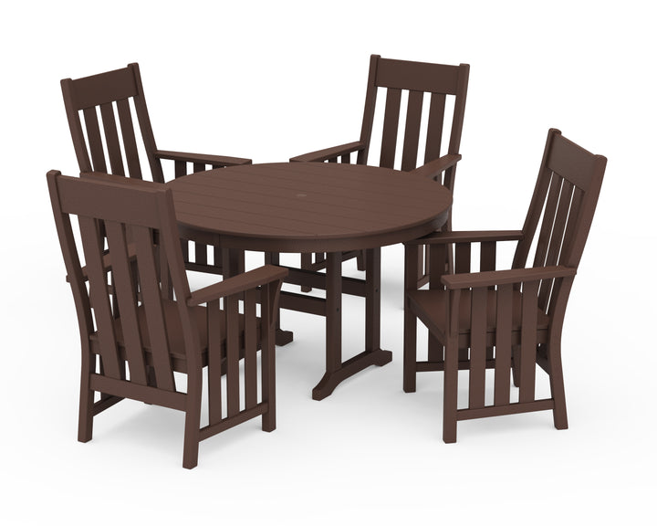Martha Stewart by POLYWOOD® Acadia 5-Piece Round Farmhouse Dining Set