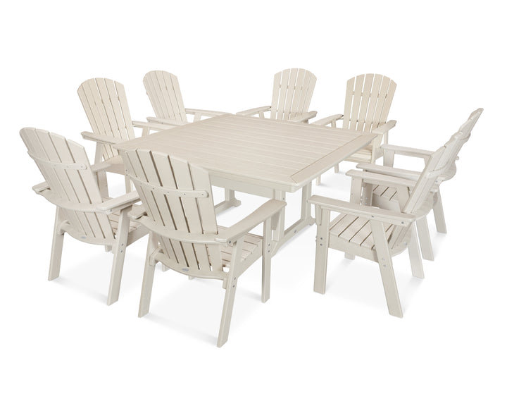 POLYWOOD® Nautical Adirondack 9-Piece Trestle Dining Set